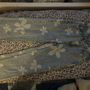 SHEIN Flower Print Jeans